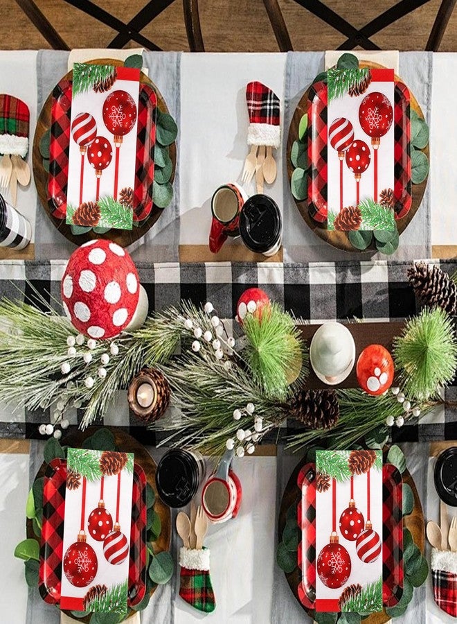 Nelisylux Christmas Napkins Paper Christmas Napkins Disposable Paper Napkin Dinner Xmas Guest Towels Disposable Bathroom Xmas Paper Hand Towels For Bathroom Holiday Napkin Papers Decorative Dinner Napkin 50 PCS - Image 5